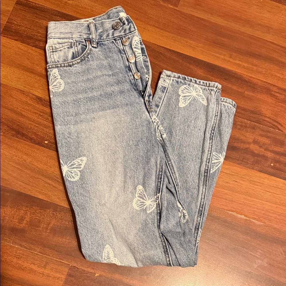Pacsun Ankle Length Ultra High Rise Butterfly Jeans